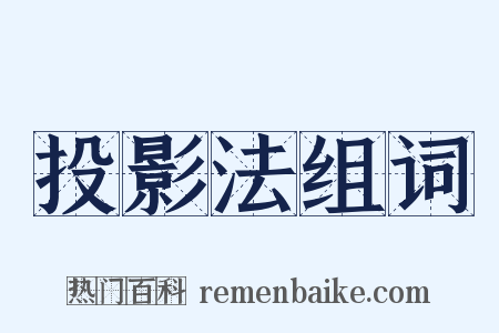 投影法组词是什么意思的图片